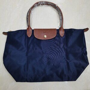 Longchamp Le Pliage Foldable Nylon Shoulder Bag Travel Bag In Blue